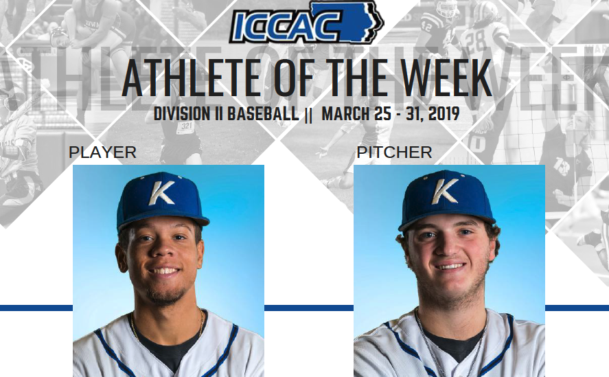 Pettigrew and Lawler named ICCAC Athlete of the Week | March 25-31