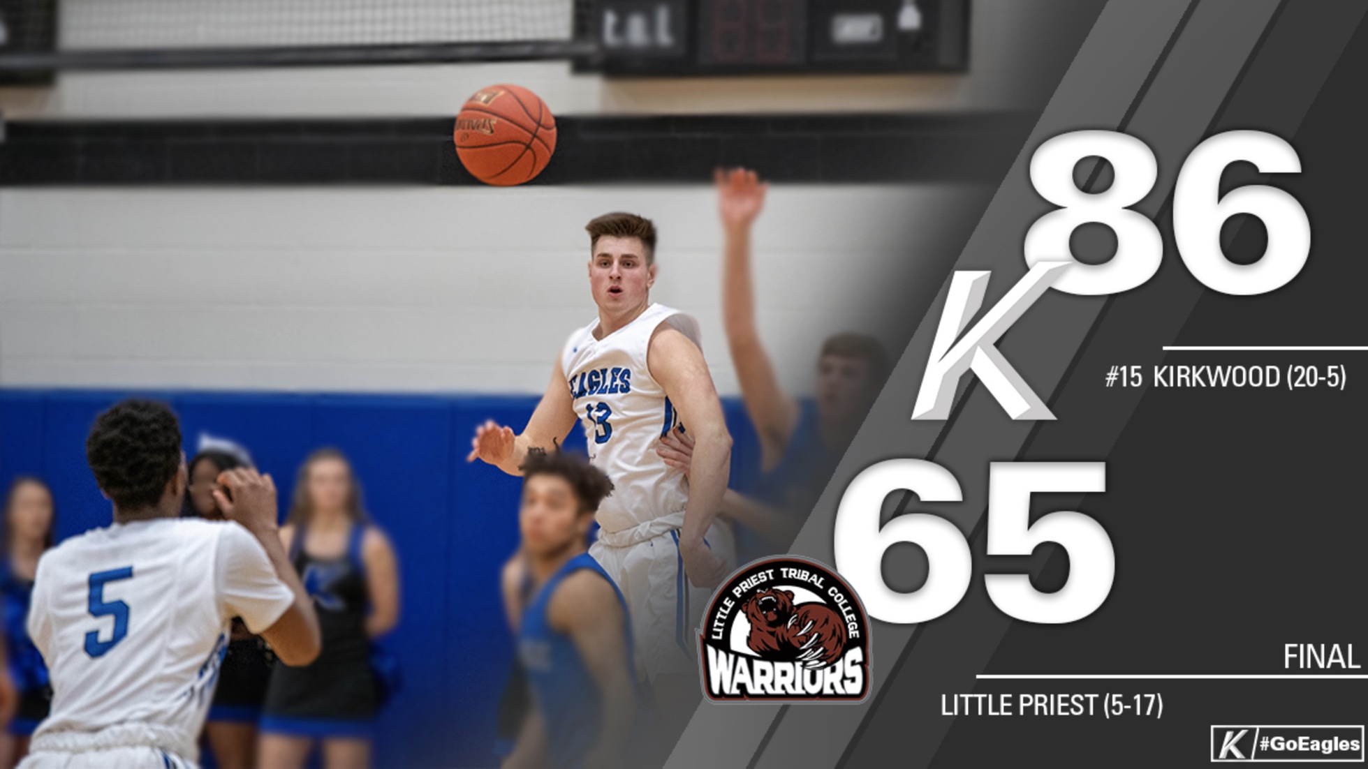 Eagles climb into 3-way tie for top