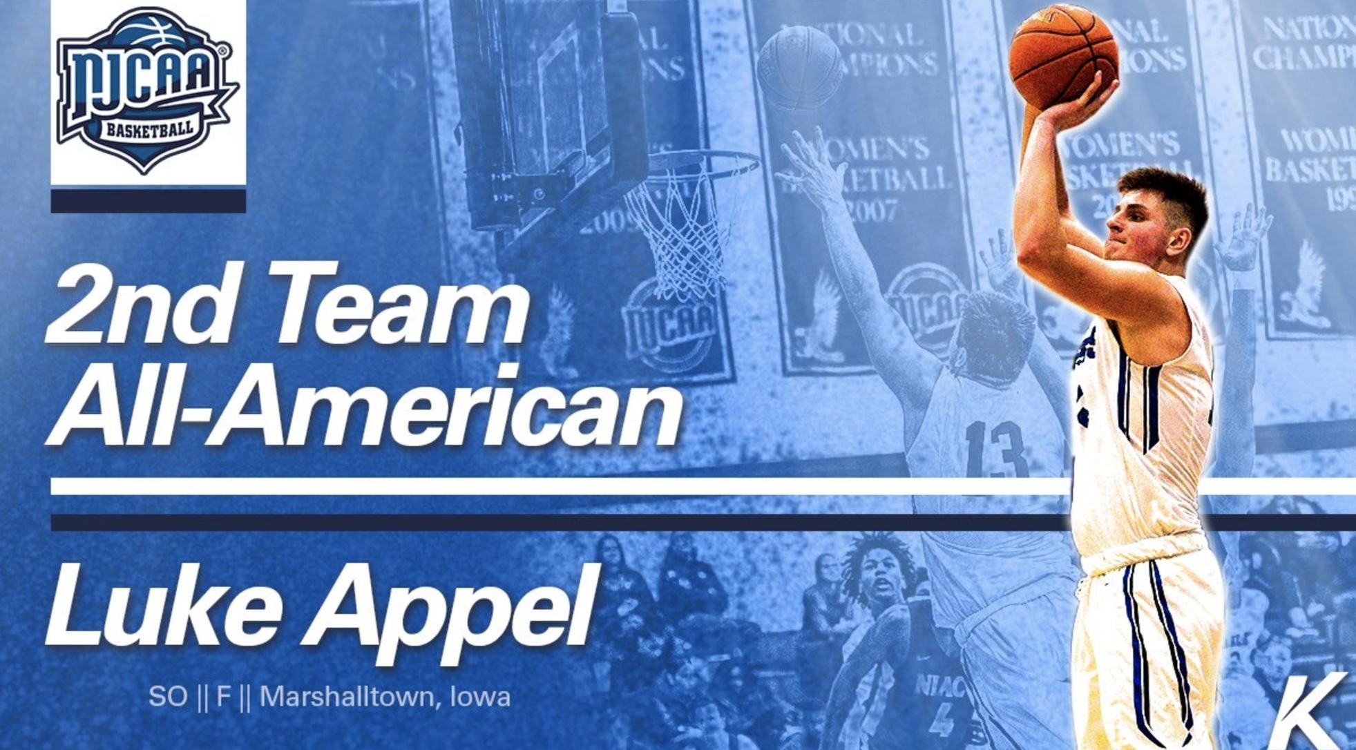 Appel named NJCAA DII Second Team All-American