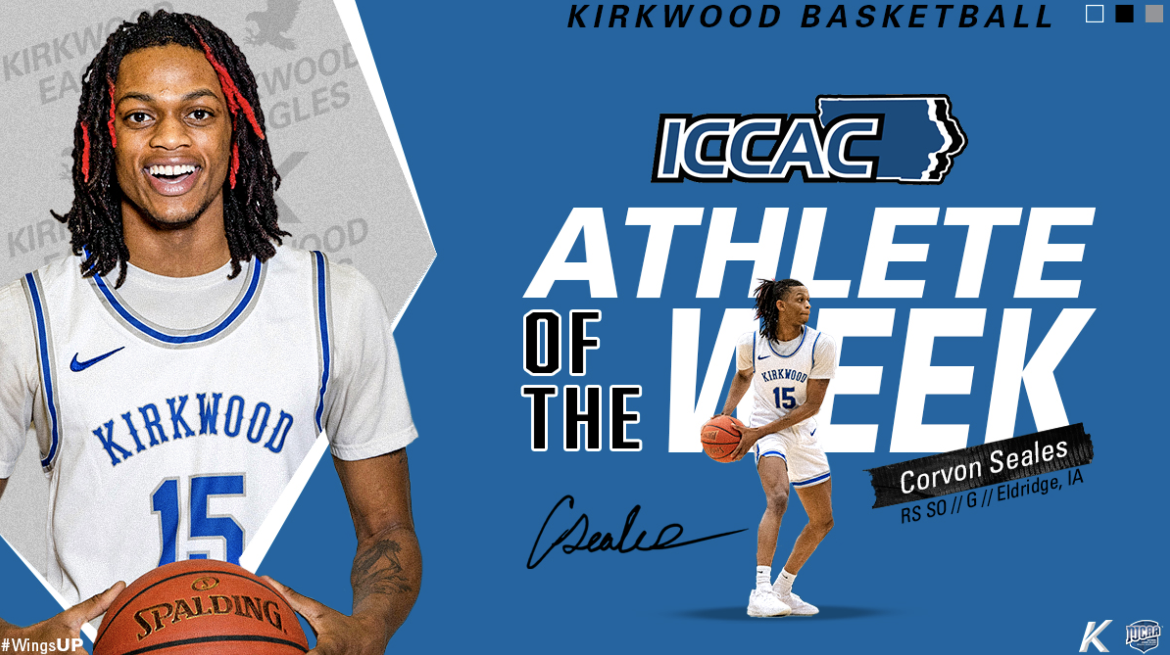 Corvon Seales named ICCAC Athlete of the Week