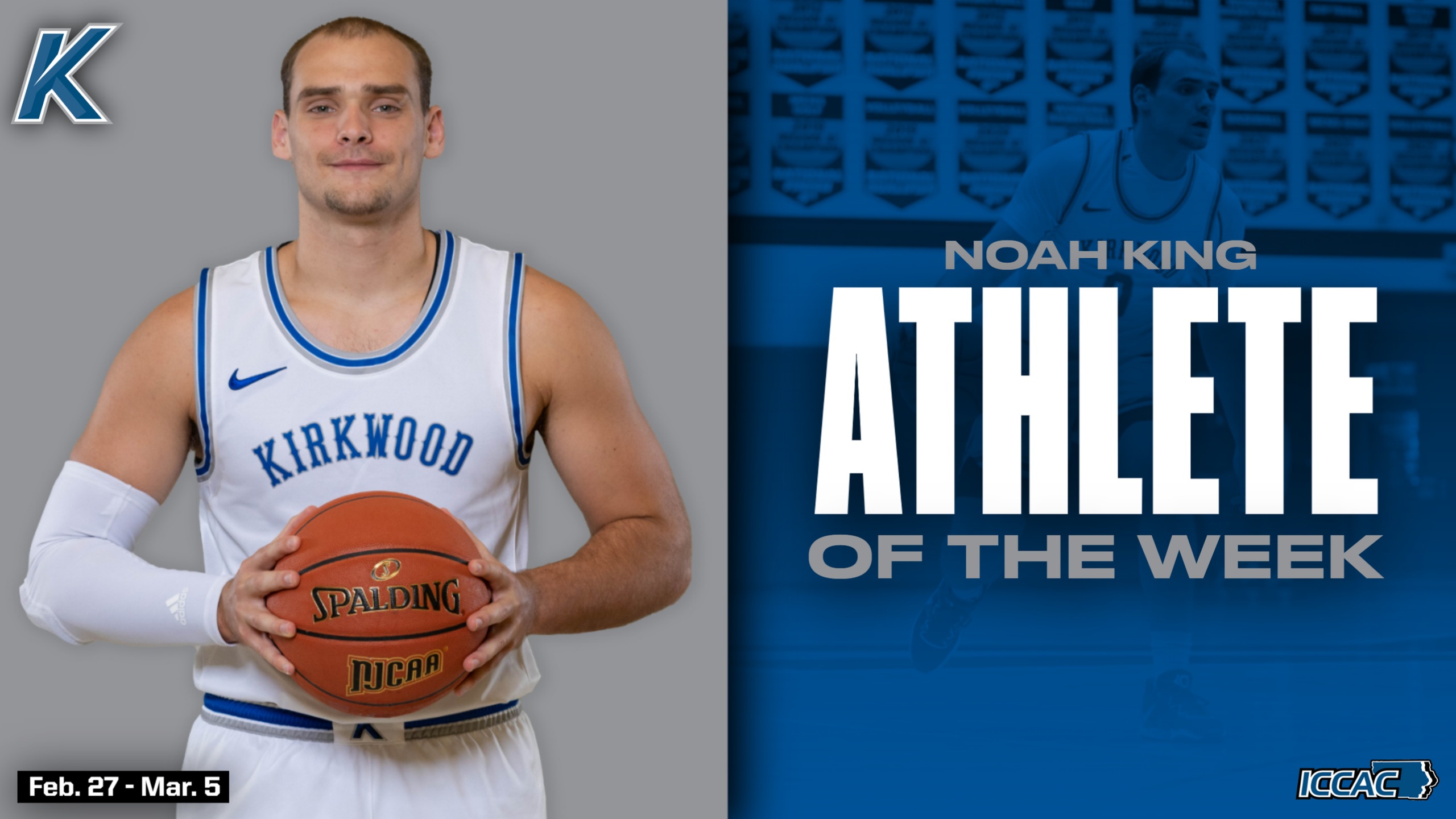 King Named ICCAC Athlete of the Week | February 27 - March 5