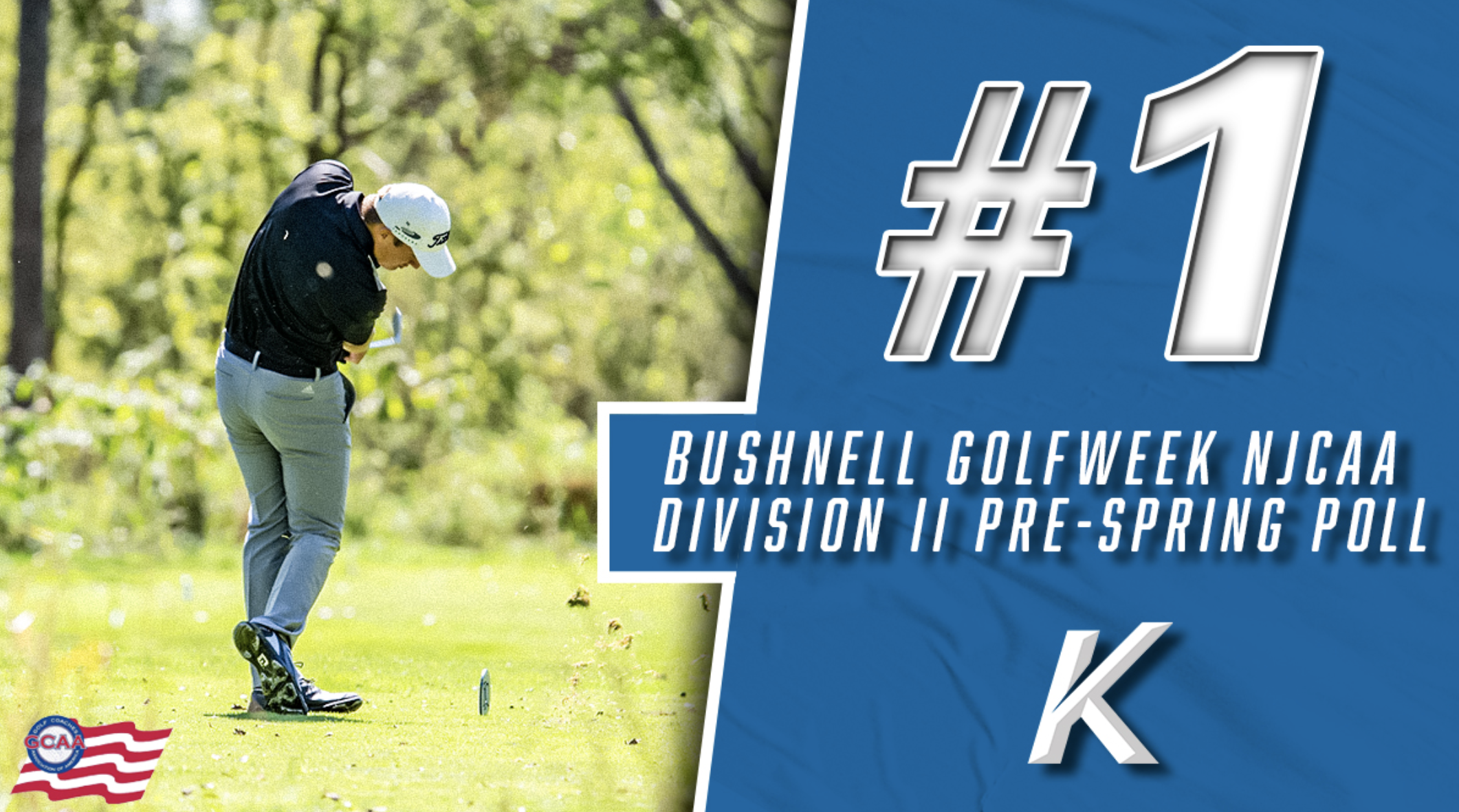Kirkwood named No. 1 in Bushnell Golfweek NJCAA Division II Pre-Spring Poll