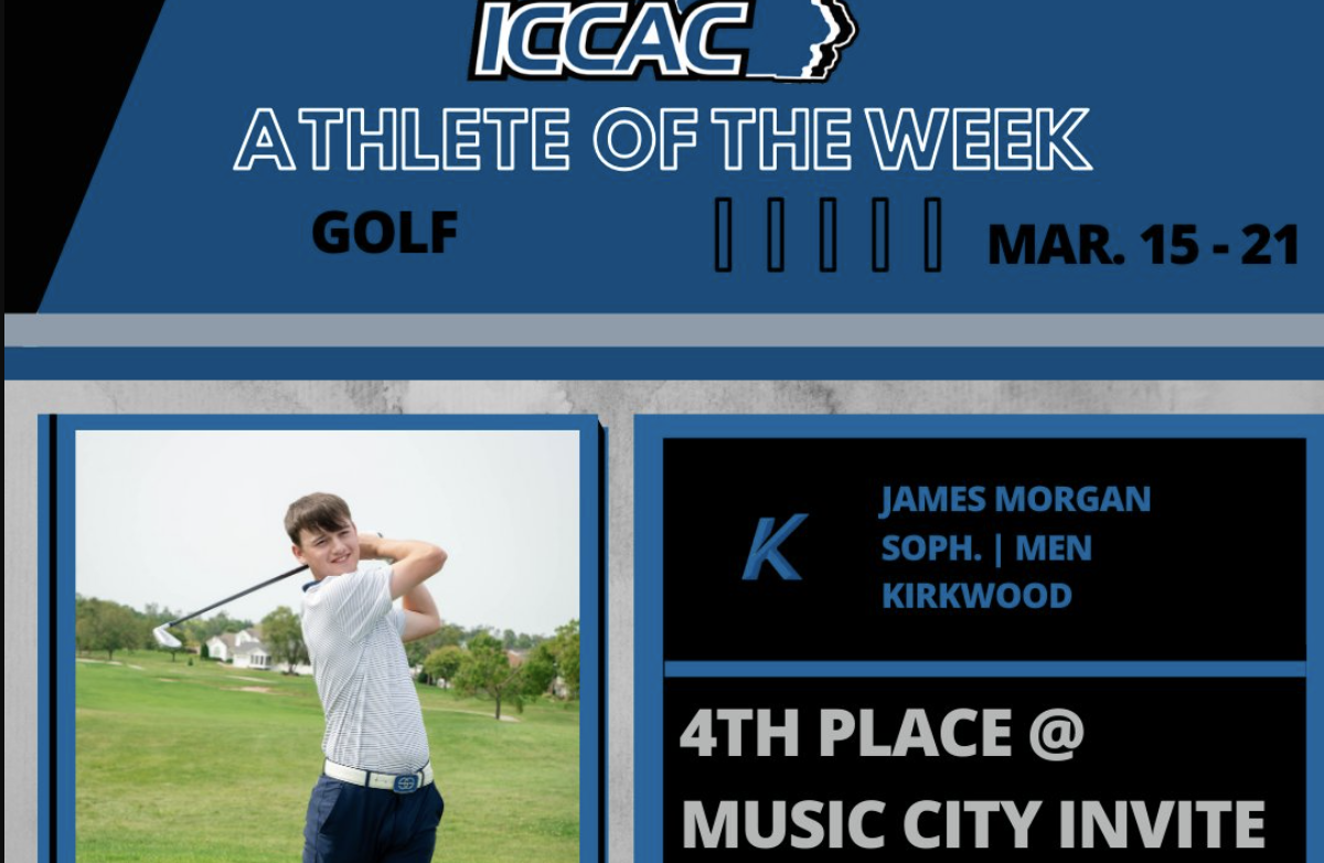 James Morgan named ICCAC Athlete of the Week