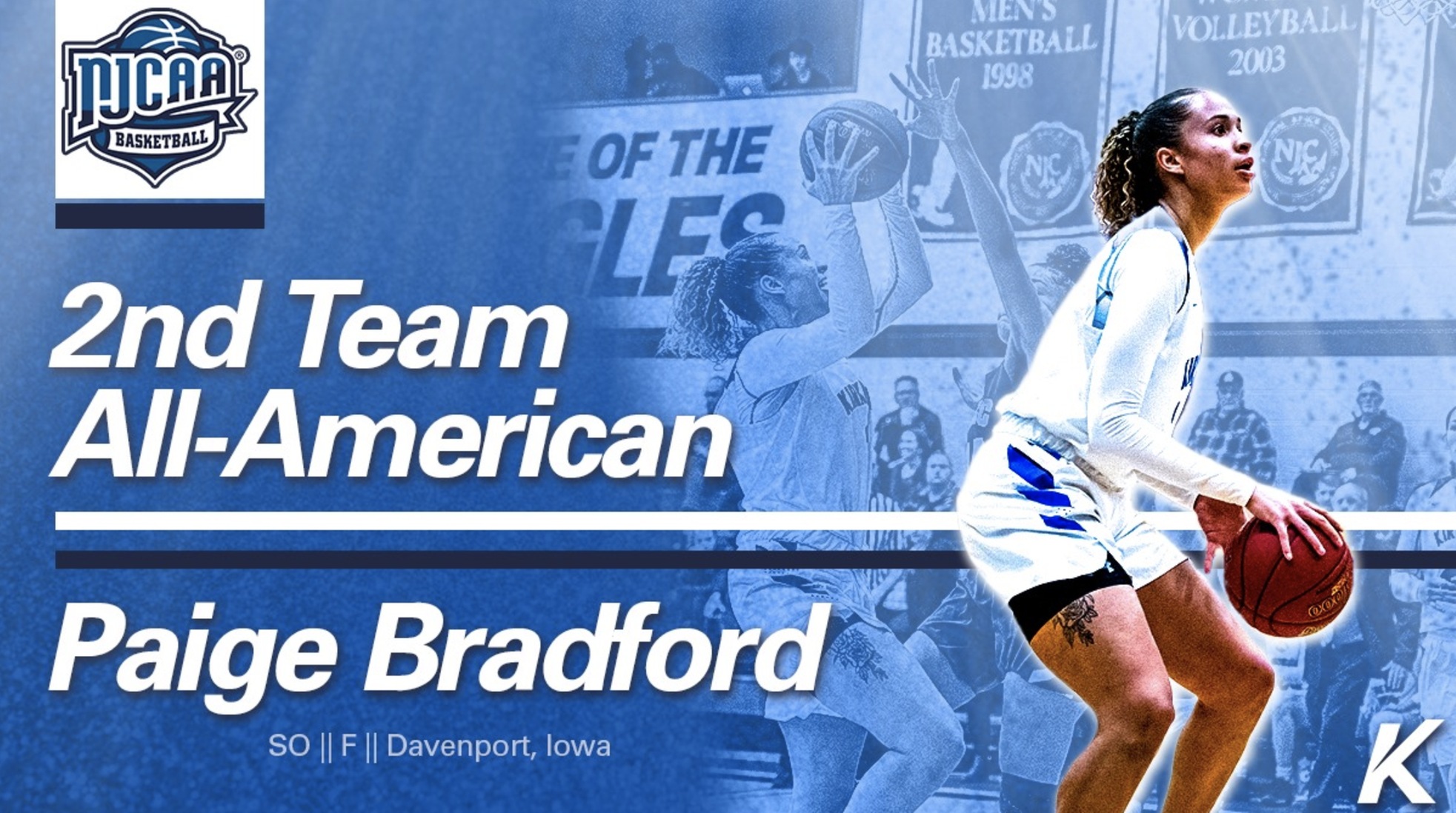 Bradford named NJCAA DII Second Team All-American